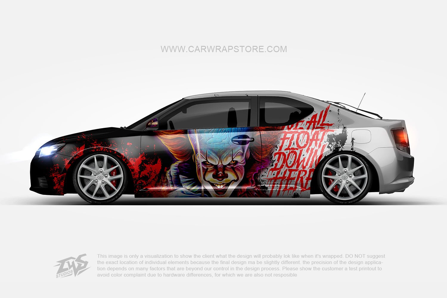 Deadpool ITASHA anime car wrap vinyl stickers Fit With Any Cars