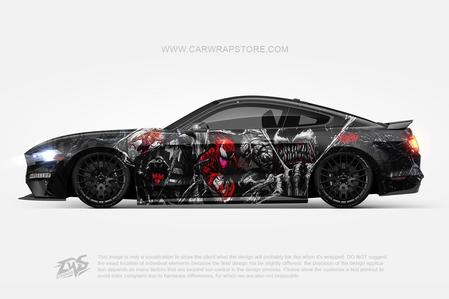 Venom ITASHA anime car wrap vinyl stickers american comics stickers Fit  With Any Cars