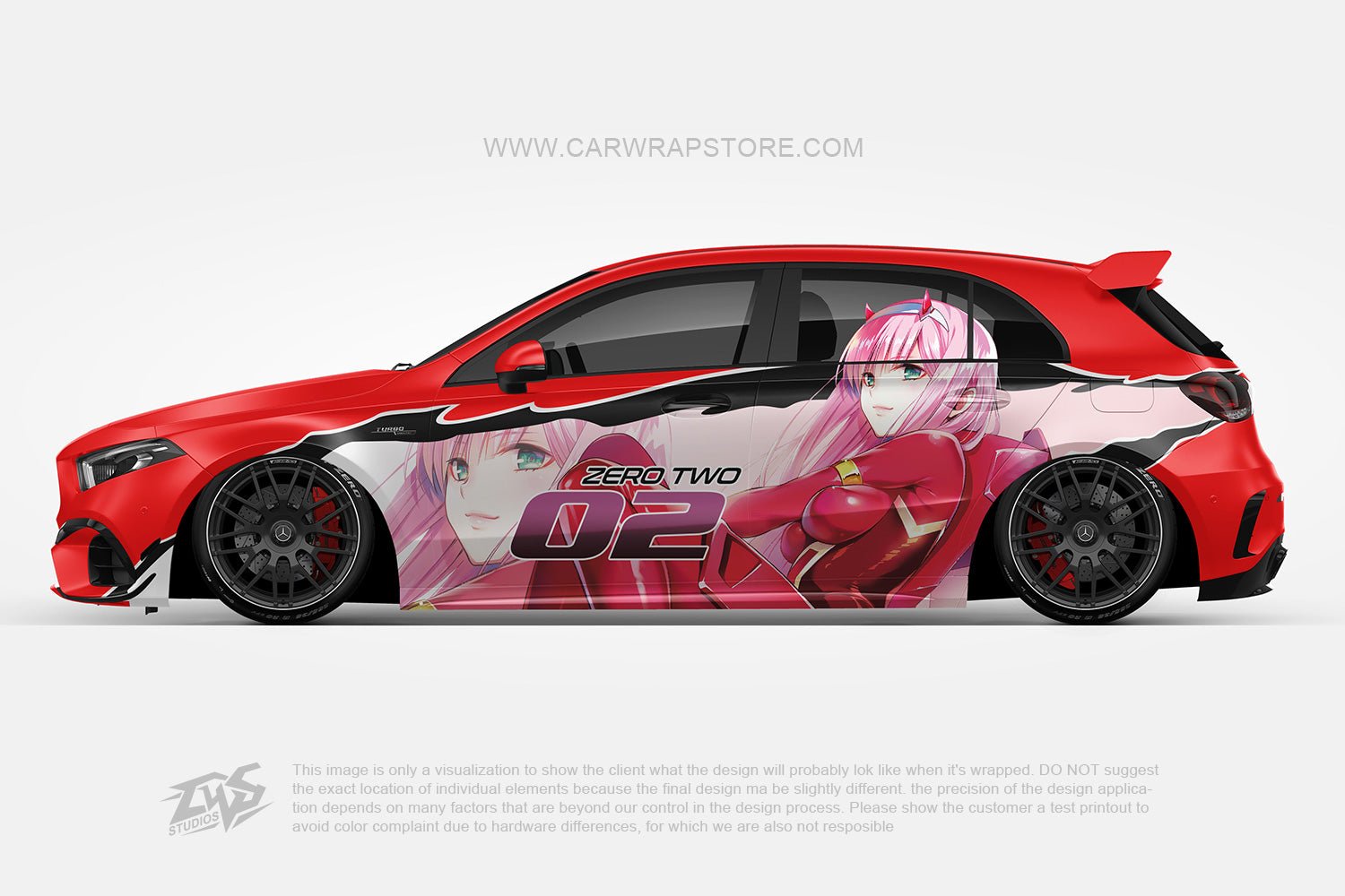 Zero Two DARLING in the FRANXX ITASHA anime car wrap vinyl stickers Fit  With Any Cars