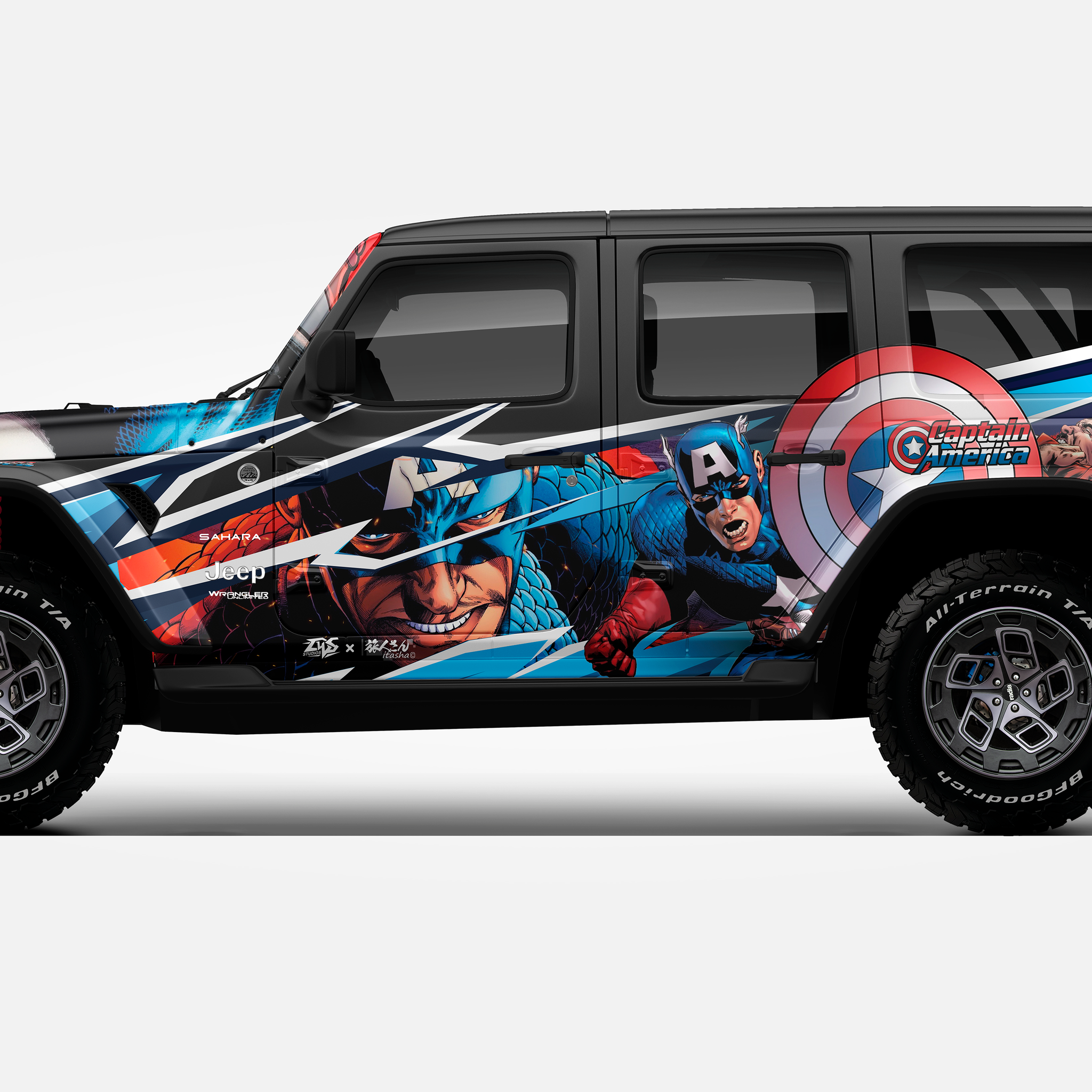 Captain American Car Wrap Vector File
