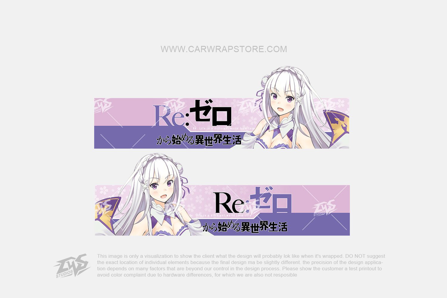Emiria Re:Zero -Death or Kiss-【RE-02】 - Car Wrap Store