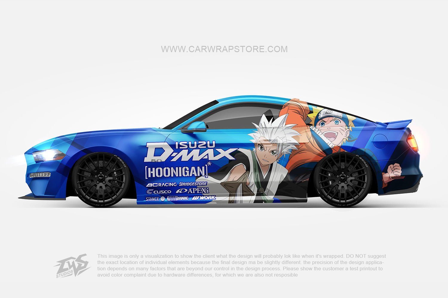 Anime ITASHA EVA Car Wrap Door Side Fit Any Cars Vinyl graphics