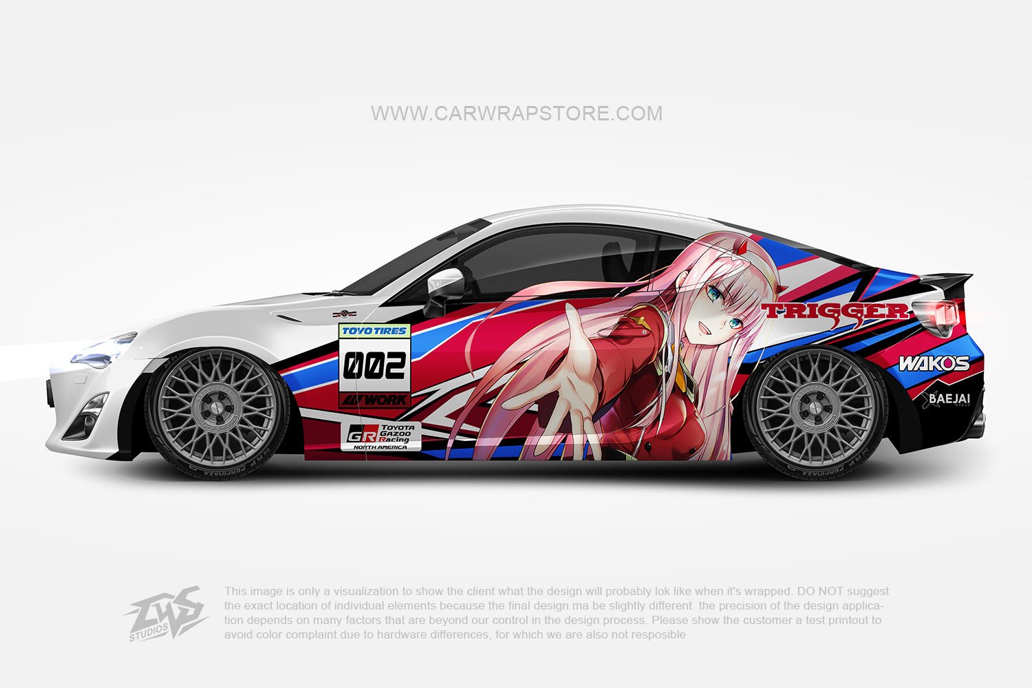 Zero Two DARLING in the FRANXX【002-12】 - Car Wrap Store