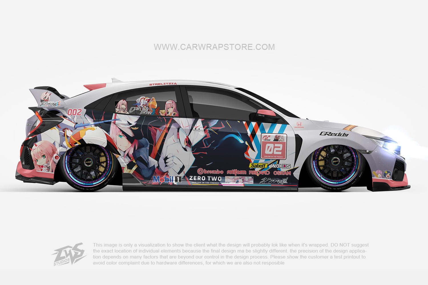 Zero Two DARLING in the FRANXX【002-17】 - Car Wrap Store